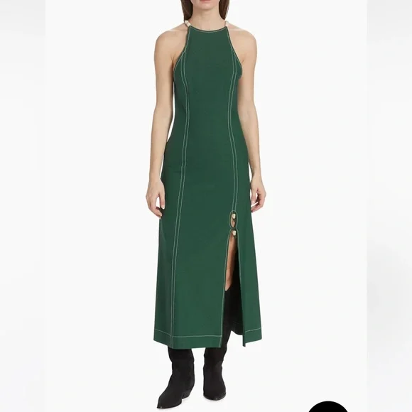 Ganni | Dresses | Nwt Ganni Halter Maxi Dress | Poshmark